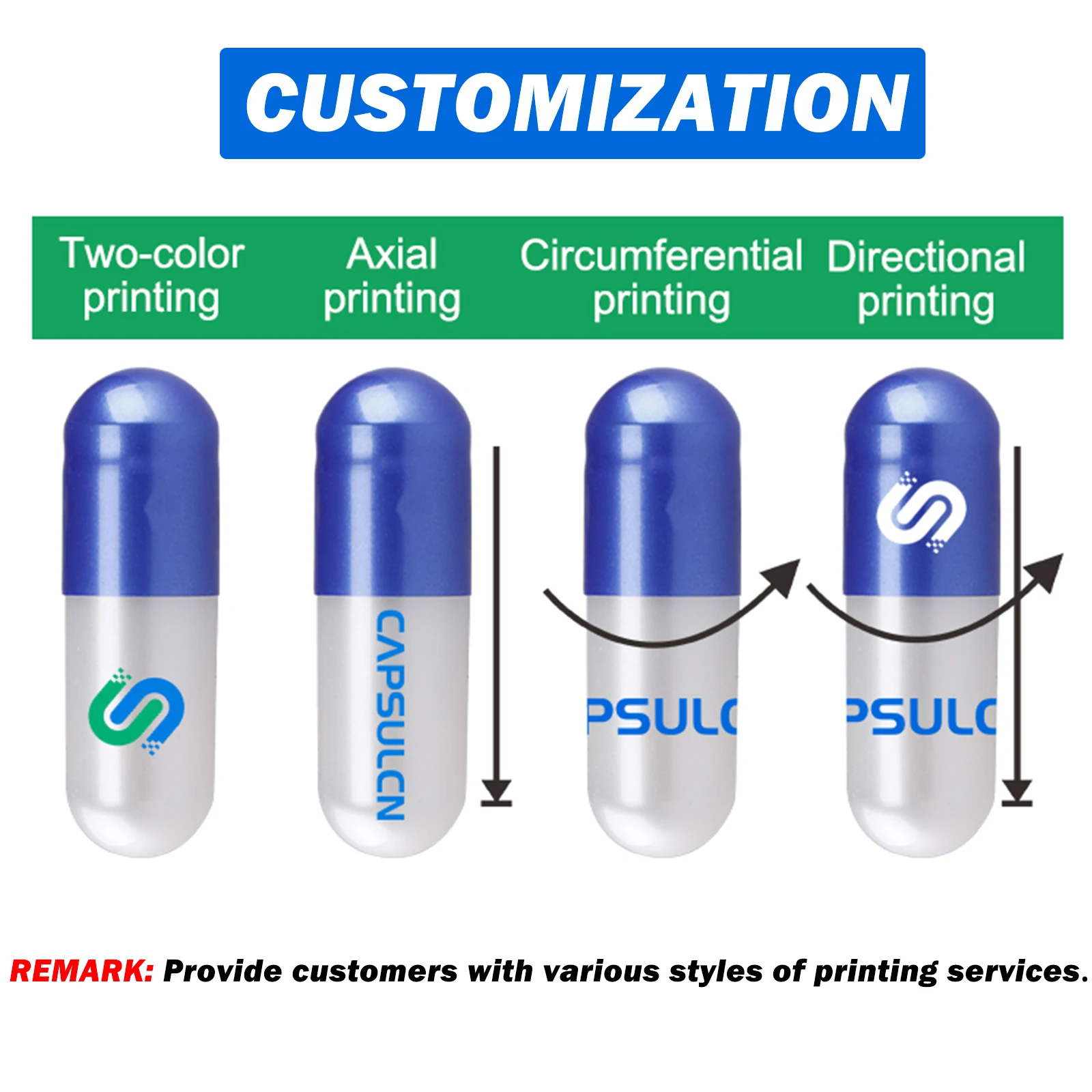 Capsulcn Size 00 0 Separated Capsule Mix Of Blue And Transparent