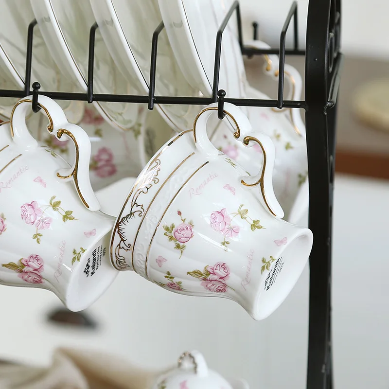 Первоклассный аутентичный роскошный Европейский Креативный домашний чайный сервиз, керамическая чашка и блюдце, кофейник большой емкости, индивидуальный подарочный набор