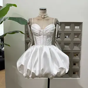Bettergirl 2026 Ramadan Waist fish bone silk cotton suspender, fluffy New Year party dress
