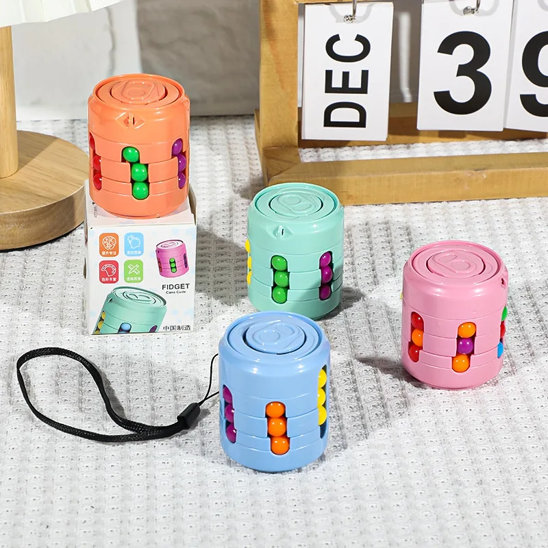 Creative Ball Can Shape Magic Cube with Rotating Magic Bean for Kids Education Play Game