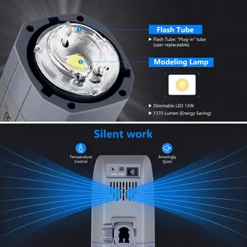Neewer Vision5 400W Ttl 2.4G HSS Studio Flash Strobe Lithium Battery (up to 500 Full Power Flashes) German Engineered Bowens detail image