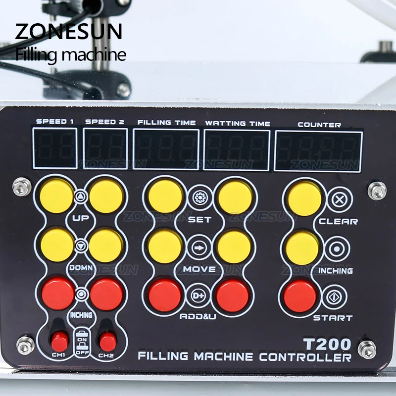 ZONESUN Double Head Automatic Small Round Plastic Bottles Essential Oil Perfume Juice Liquid FiIlling Machine With Conveyor Belt - Image 2