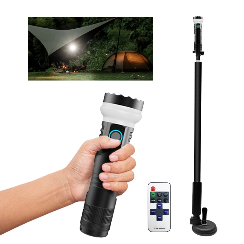 High Power 26650 Conjoined Battery Recharge  Flashlight Zoom Handheld Waterproof Led Torch Light Super Bright Led Flashlight