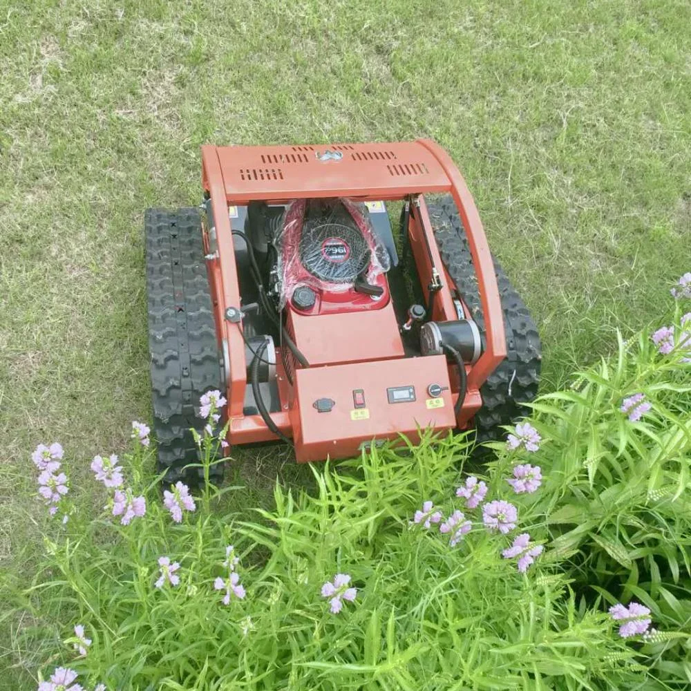 Mini Crawler Type Remote Control Robot Gasoline Engine Lawn Mower