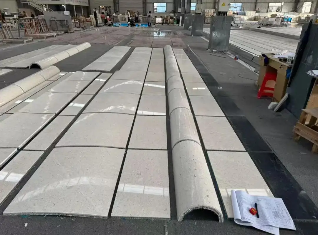 product natural beige marble wall cladding high quality natural marble aluminum honeycomb composite marble aluminium cladding exterior-4