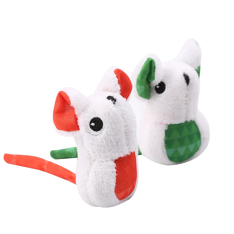 Factory Wholesale Custom Logo Catnip Plush Toy Soft Cat Toy Mouse Soft Animal Stuffed Interactive Cat Toy