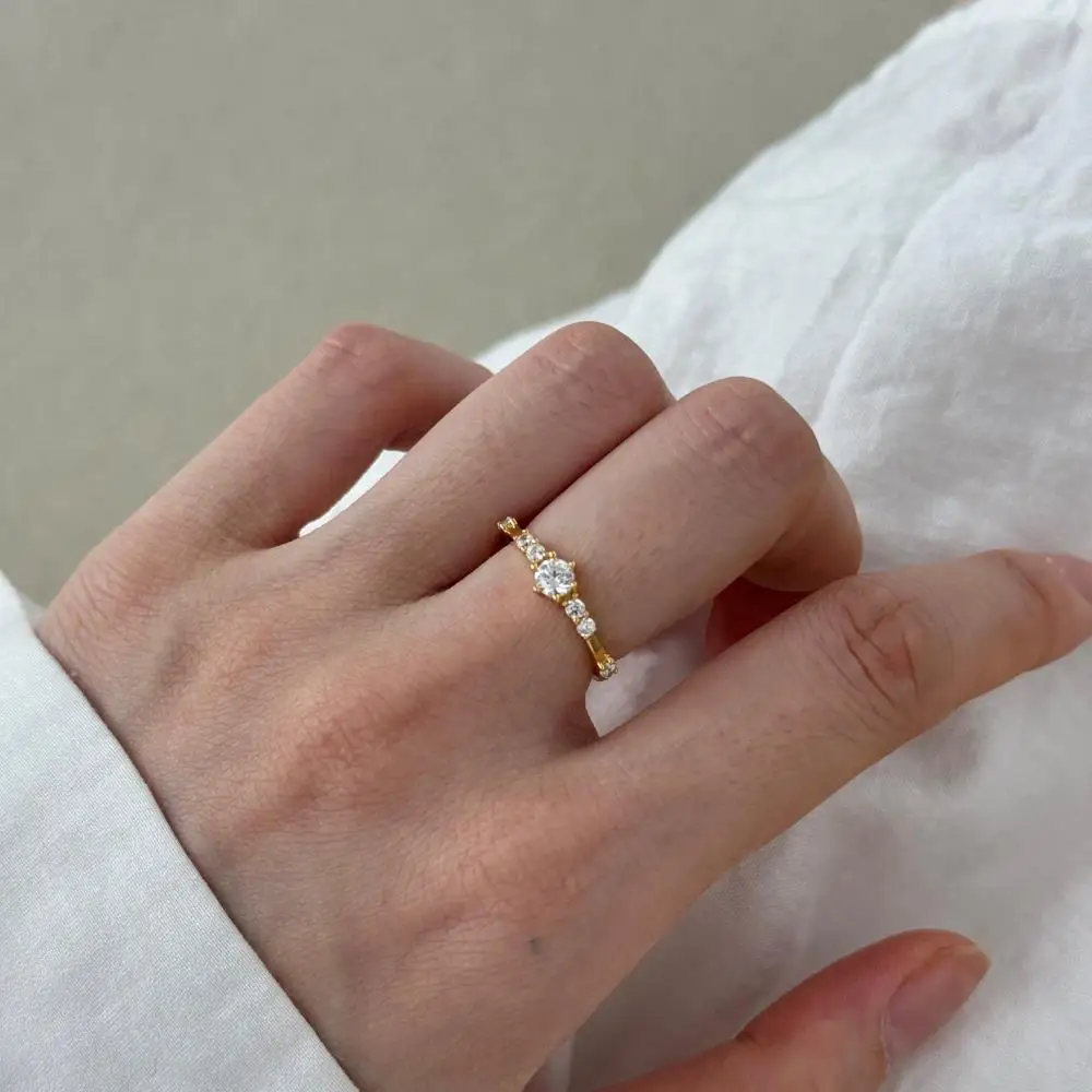 KAKODIY Luxury Beautiful Open 5A Zircon Ring Women Wedding Engagement 925 Sterling Silver Ring detail 3