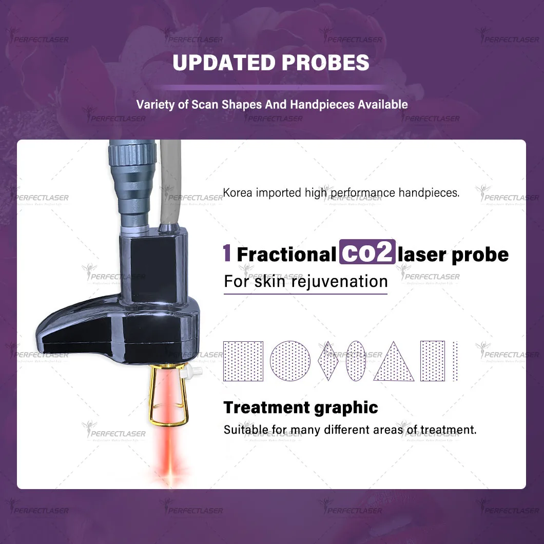 Perfectlaser 70W 10600nm Co2 Fractional Laser Machine Professional Skin Rejuvenation Wrinkle Removal Co2 Laser Device for Skin