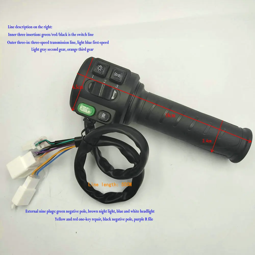 Interruttore bici 3 in 1, interruttore manubrio bici, impermeabile luce moto clacson interruttore pulsante di controllo accessorio per moto