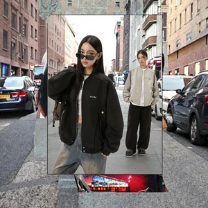 OEM & ODM Wholesale Sample Customized XL Men's Long Bomber Jacket with Stand CUSTOMIZED R&D Wholesale Sample