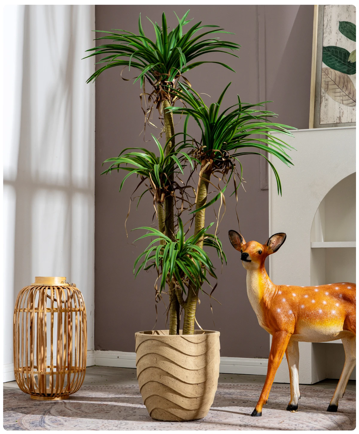 outdoor home tree simulated plastic pot greenery decorations-18