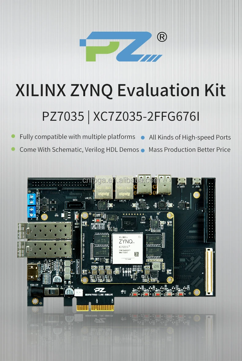 Xilinx Zynq-7000 Soc Arm Fpga Development Board Puzhi Pz7035-kfb 676i ...