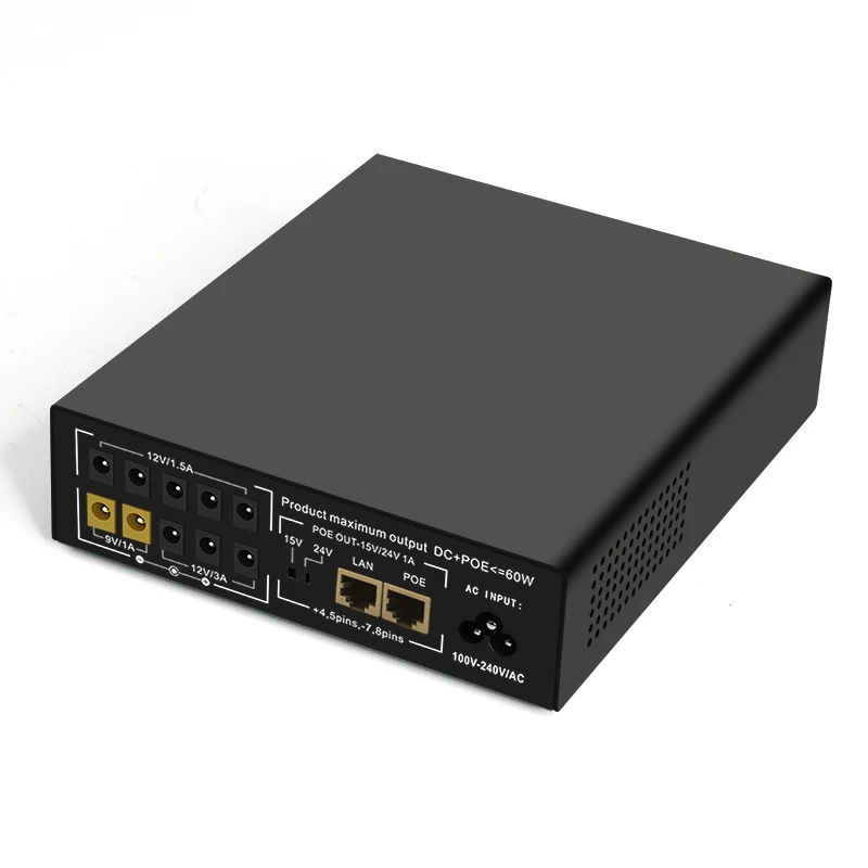 Mini Dc Ups 12v Battery Backup Portable Wifi Router CCTV Power Monitoring Power Supply MINI POE 60W Single Phase Lithium Battery