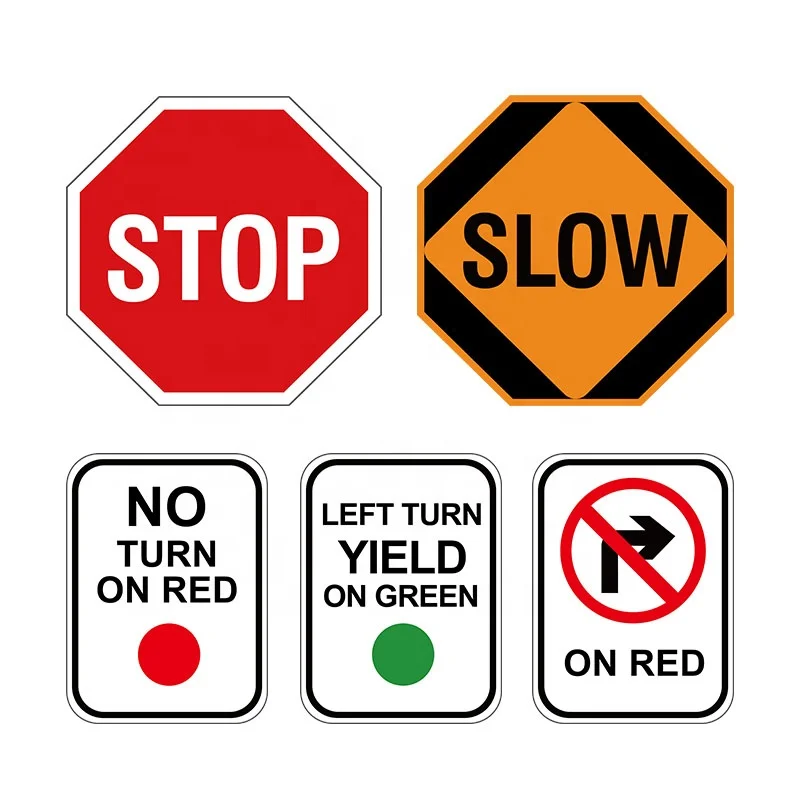 Traffic Road Safety Warning Control Sign Board High Reflective Sheeting Aluminum Street Parking Stop Signs Blanks Traffic Signs