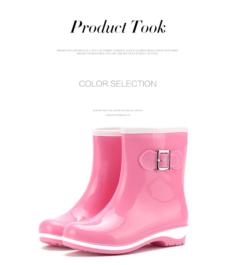 Yaloee Botas de Lluvia Mujer, con Plataforma de plástico Transparente y  tacón Alto, con cuña y Botines de Cristal : Amazon.es: Zapatos y  complementos