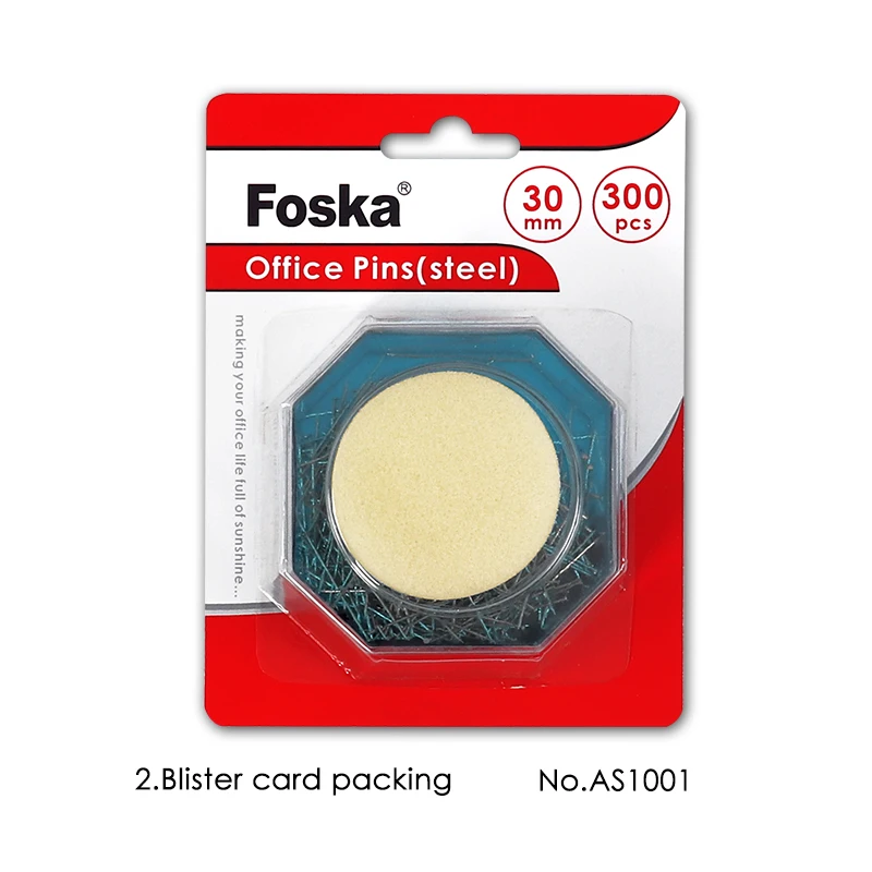 Foska Stationery 30mm Metal Steel Office Pins Fancy Paper Student School 26mm Dressmakers