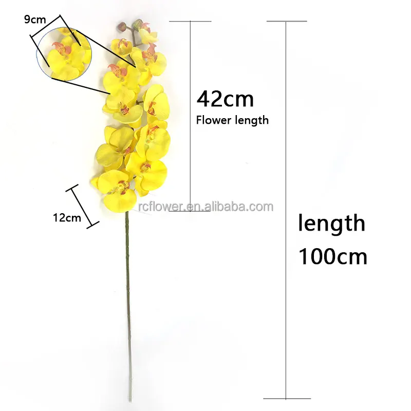 TCF Single Stem Wholesale Real Touch White Orchid Flowers Artificial Phalaenopsis Red Orchids for Wedding Decor
