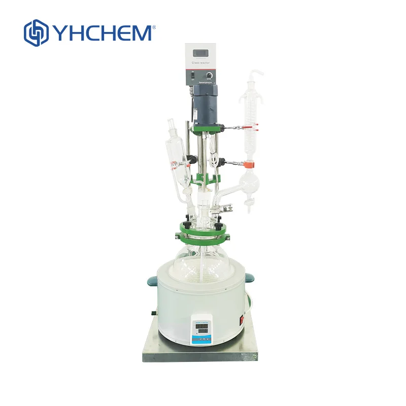 2 Liter Reactor Laboratory Single Layer High Borosilicate Glass 3.3 ...