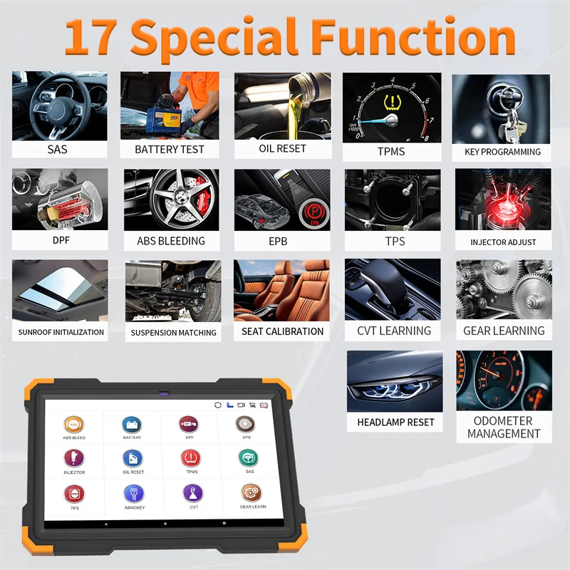Oem Bluetooth 10.1inch Tablet All System Obd1/2 Scanner Engine