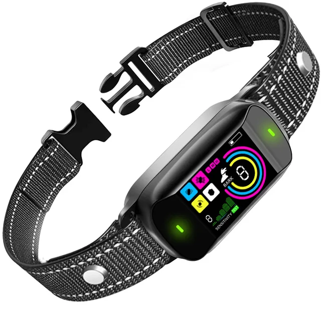 Intelligent Anti-Dog Barking Collar Waterproof Durable Plastic Material Stop Nuisance with Color Screen-Pet-friendly Product