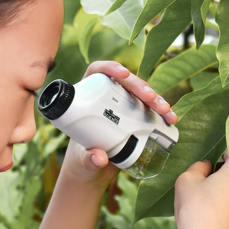 HOYE CRAFTS Science Educational Kits 120x Magnification Mini Handheld Microscope Toy
