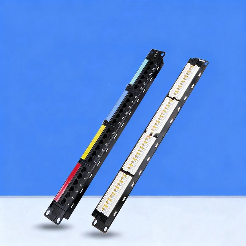 Cat6A UTP Patch Panel na may 24 Port, 10 Gigabit Ethernet Rack Mount Network Distribution Frame