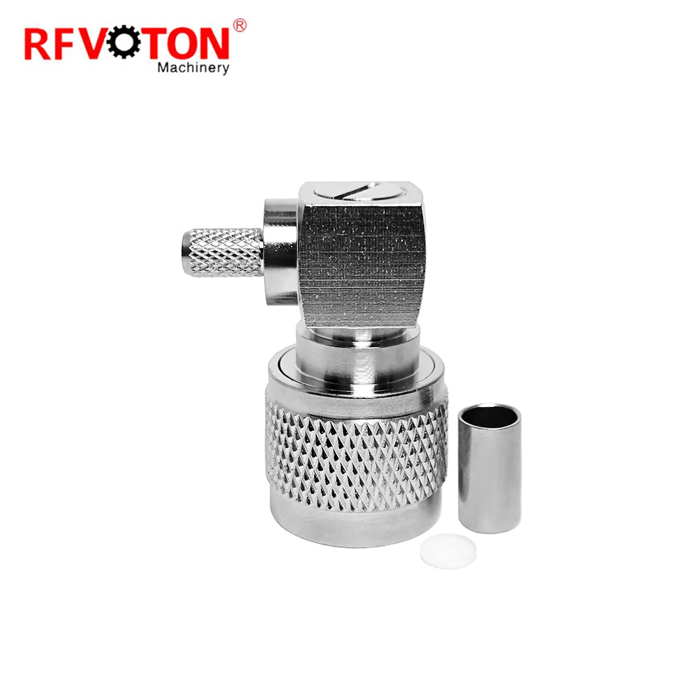 Factory Supply N Male Plug WTR200 Cable Brass Right Angle Elbow 90 Degree RA Crimpers Rf Coaxial (rf) Connectors in Stock ROHS