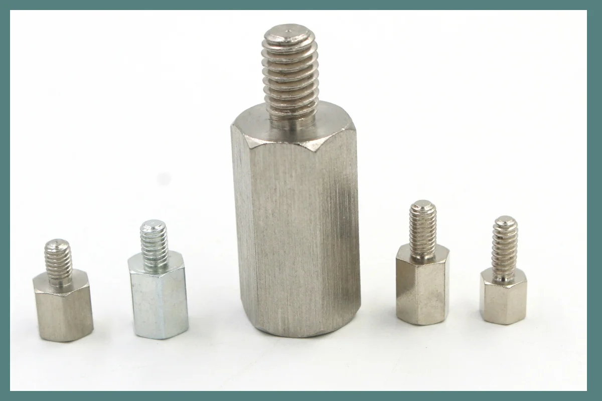 Custom  M3 M4 Brass Aluminum 304 316 Stainless Steel Standoff Screws Customized Precision PCB Male Female Hex Standoff Spacer supplier