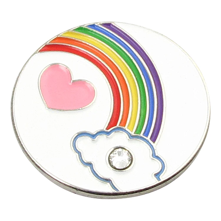 Модный эмалированный Магнитный маркер для мяча гольфа с индивидуальным логотипом металлический Премиальный мяч