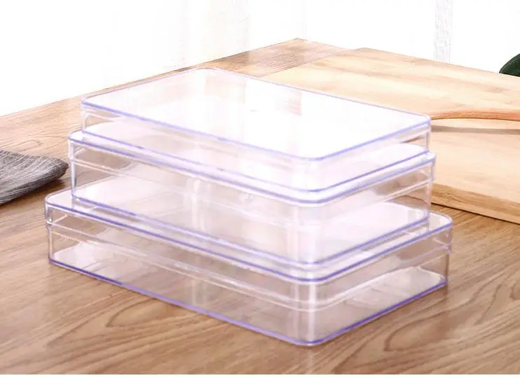 Rectangular Plastic Transparent Box Food Grade Ps With Lid Biscuit Nut ...