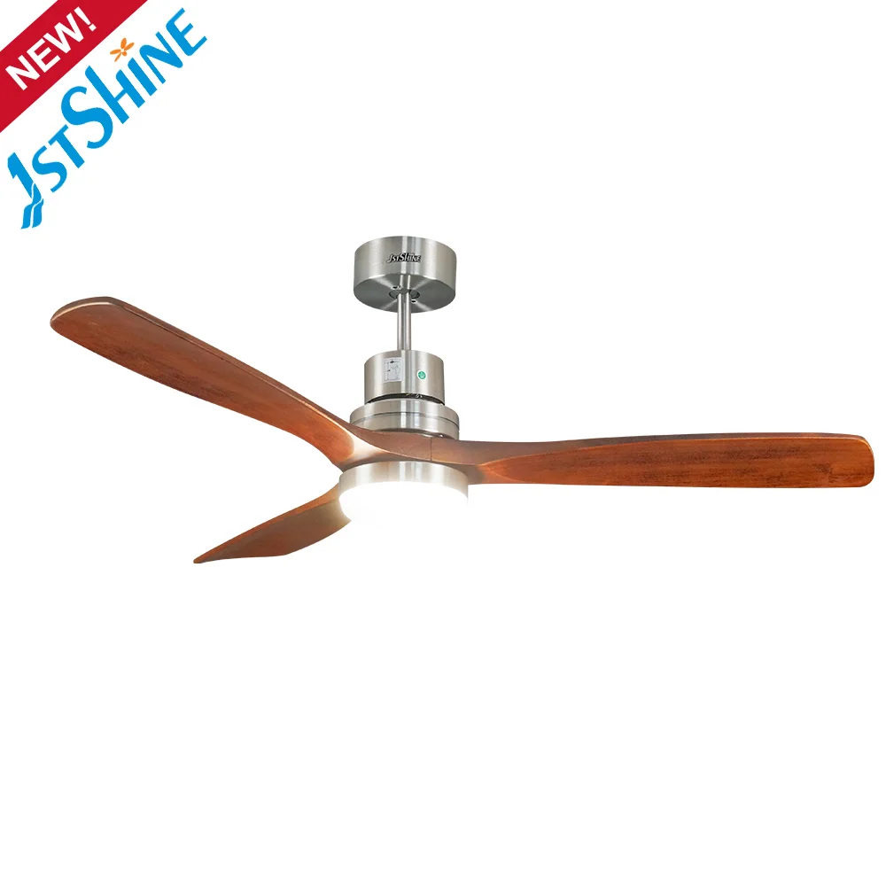 1stshine ventilador de techo con luces Европейский стиль 52 дюймов низкое напряжение энергоэффективность твердое дерево лезвие потолочный вентилятор