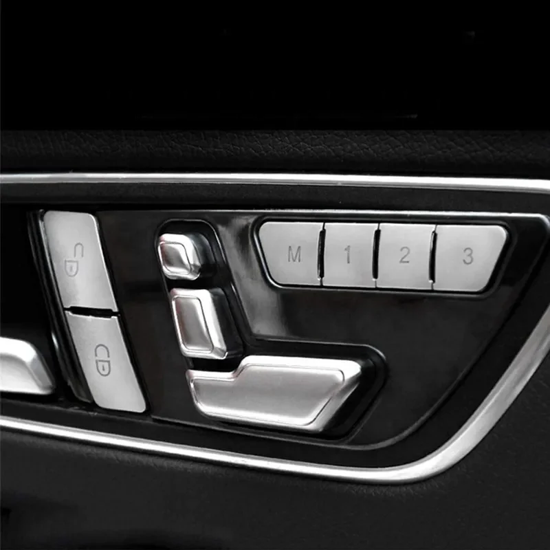 Door Lock Unlock Buttons Sequins Decoration Adjust Switch Button Cover Stickers Trim for Mercedes Benz C E Class W204 W212