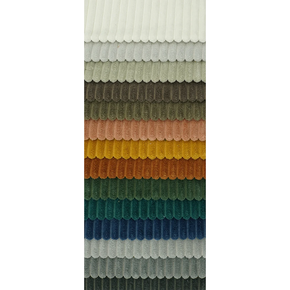 2023 New Fashion 100 Polyester Velvet Corduroy Fabric For Sofa