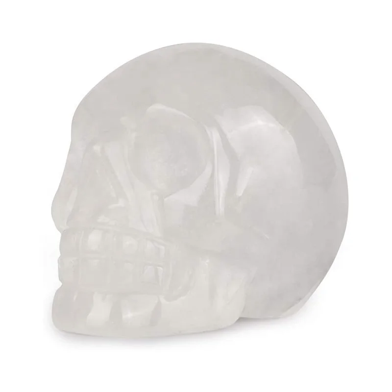2.0" Natural Quartz Crystal skull hand Carved Reiki Healing 1pc 