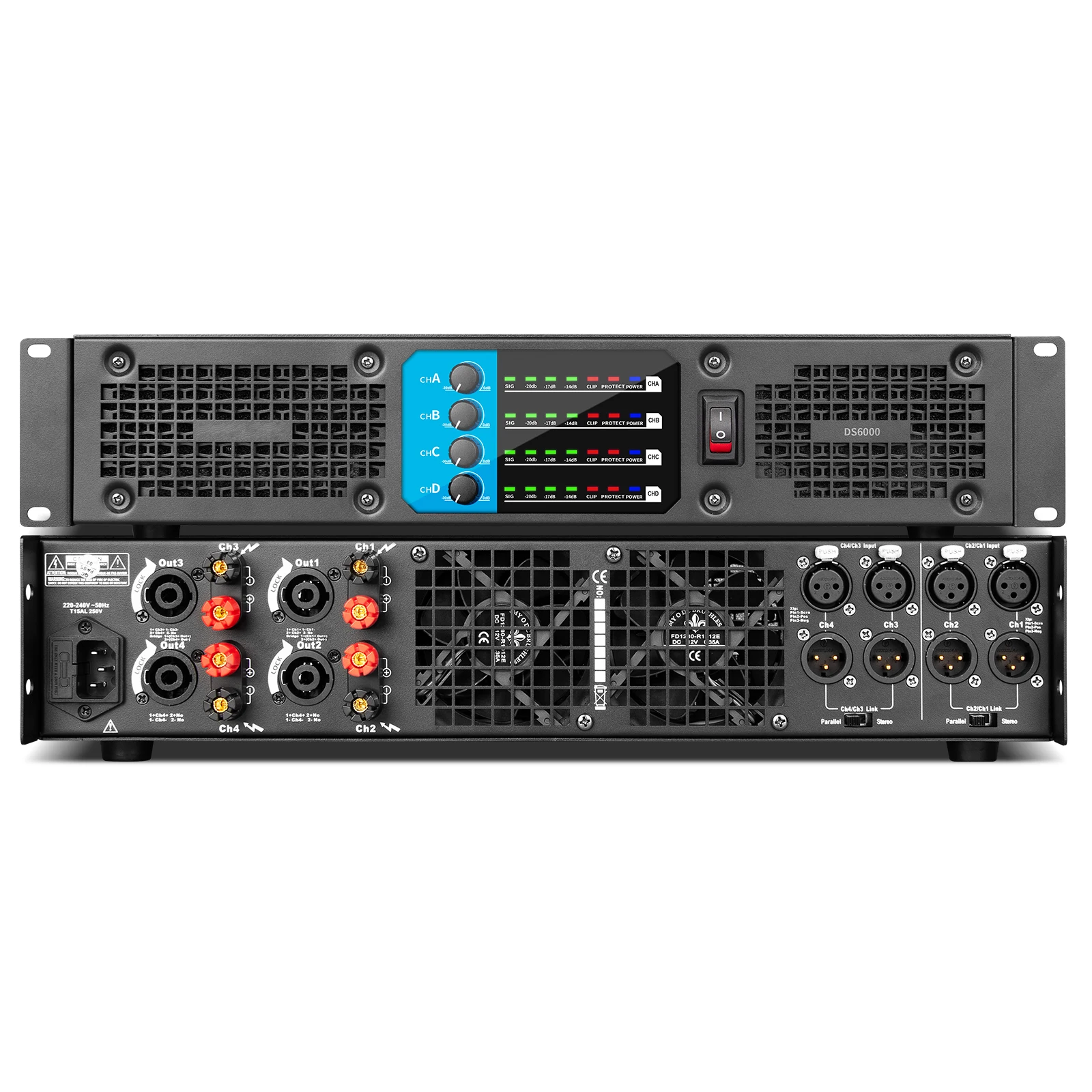 Ds6000 Biner DS6000 Professional Power Amplifier: 600W*4 Karaoke System for ...