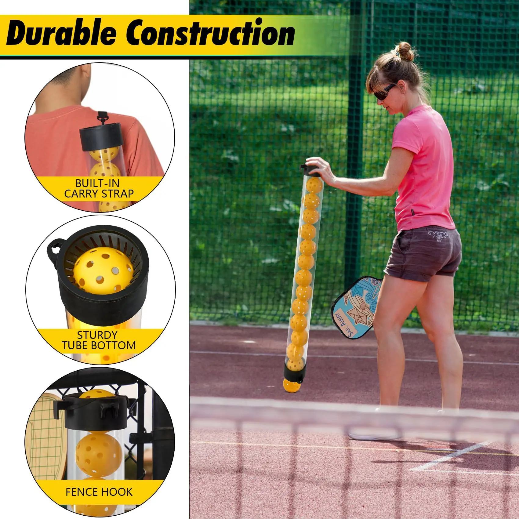 Factory customs Tennis Pickleball Ball Pickers Tube Collectors details