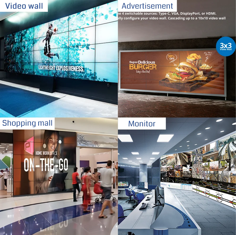 Bitvisus 4k*2k60 Audio Follow Out Multiview Hdmi Video Switcher Mixer