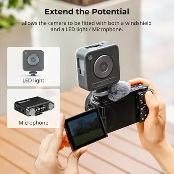 For SmallRig 3526 Cold Shoe Adapter for Sony ZV-1F / ZV-E10 / ZV-1 / ZV-E1 / ZV-1 II Wind Muff Windshield Light Camera Flash detail image