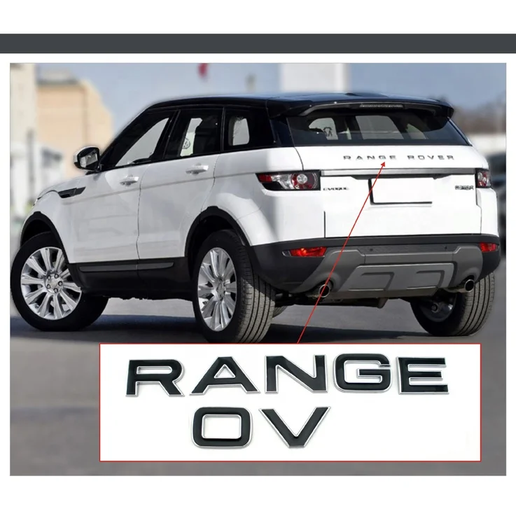 Custom 3D Chrome Logo Sticker with Letters & Numbers Compatible with Range Rover Auto Car Emblem Stickers