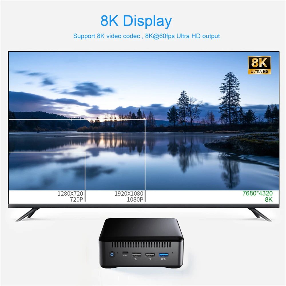 Android 12 TV Box Rockchip RK3588 Octa Core HD Input Dual Displays 8GB RAM DDR4 64GB ROM True 8K Android Mini PC