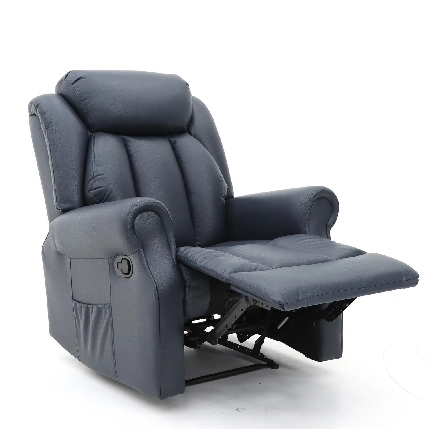 Geeksofa Modern Leather Manual Recliner Chair With Massage And Heat