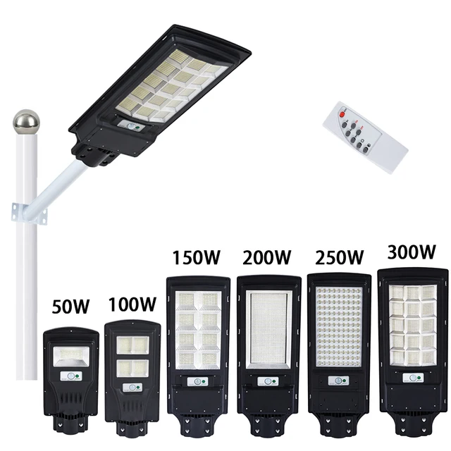 Outdoor Light Lighting Fixture Pole Designs Home 100w 300 Watts High Quality Road Brightest Hybrid 300w Solar Street Light