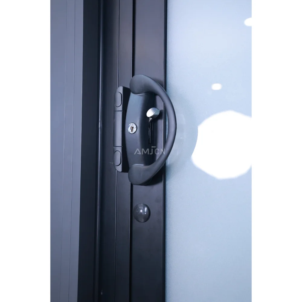 AMJ Factory Heat Insulation Champagne Color Aluminum Sliding Window Elegant Restaurant Aluminium Window Design Sliding windows