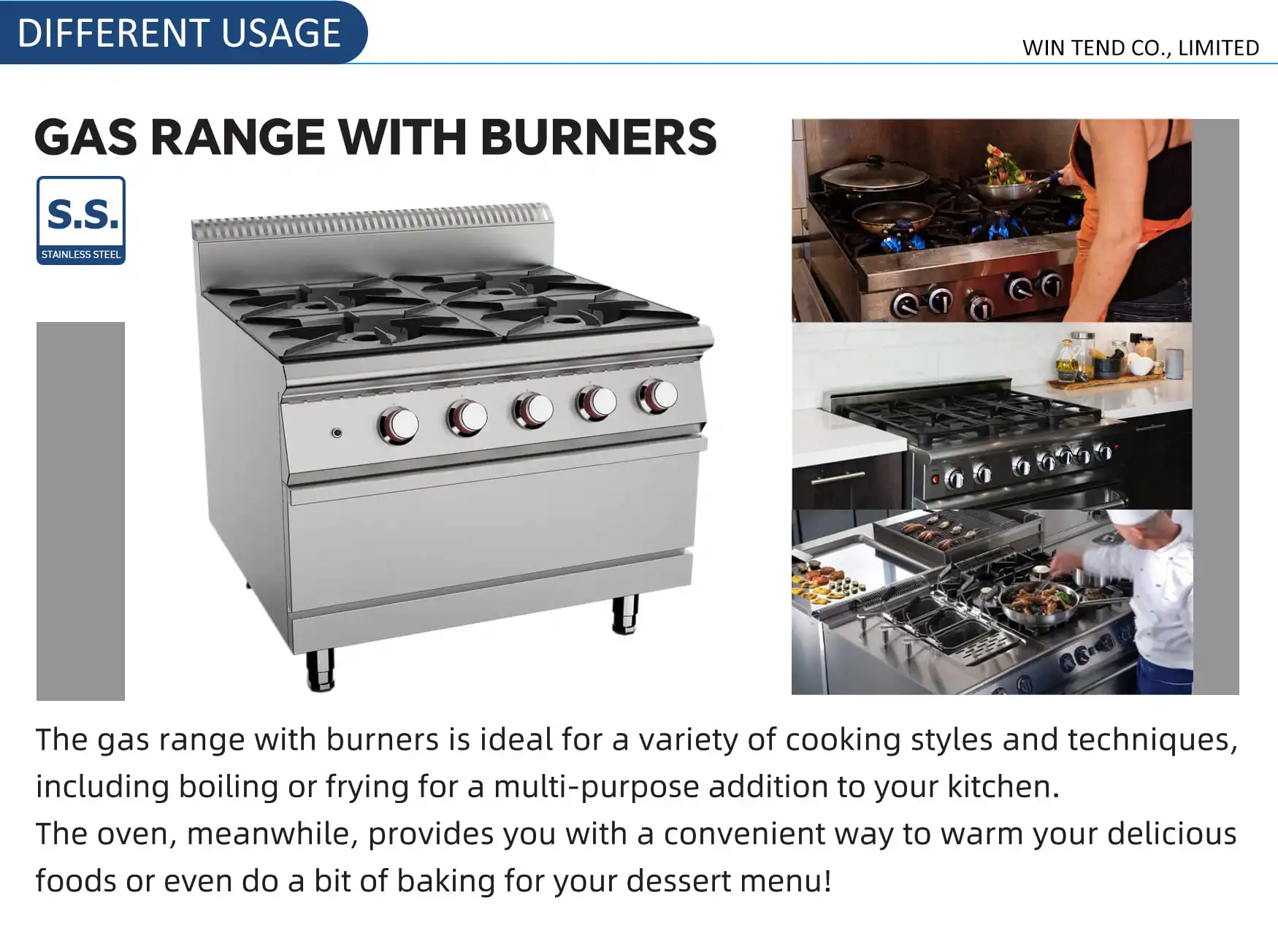 Modern Commercial Kitchen Gas Stove Industrial Gas Cooker Equipment 4