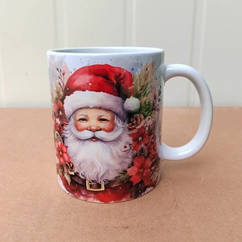 2024 Hot Selling 11 ounce Blank Ceramic Cups Custom Hot Reprint Christmas Mugs