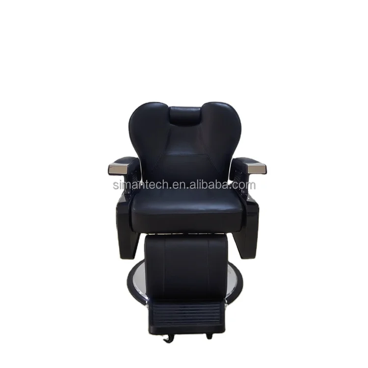 Siman Luxury High Quality Black Brown Gold Barber Chairs Set Metal Hair