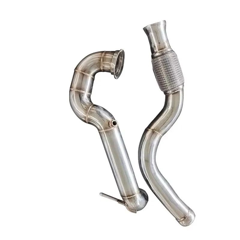 Performance 304SS Stainless Steel Exhaust System Polished Downpipe For Mercedes Benz A45 CLA45 W176