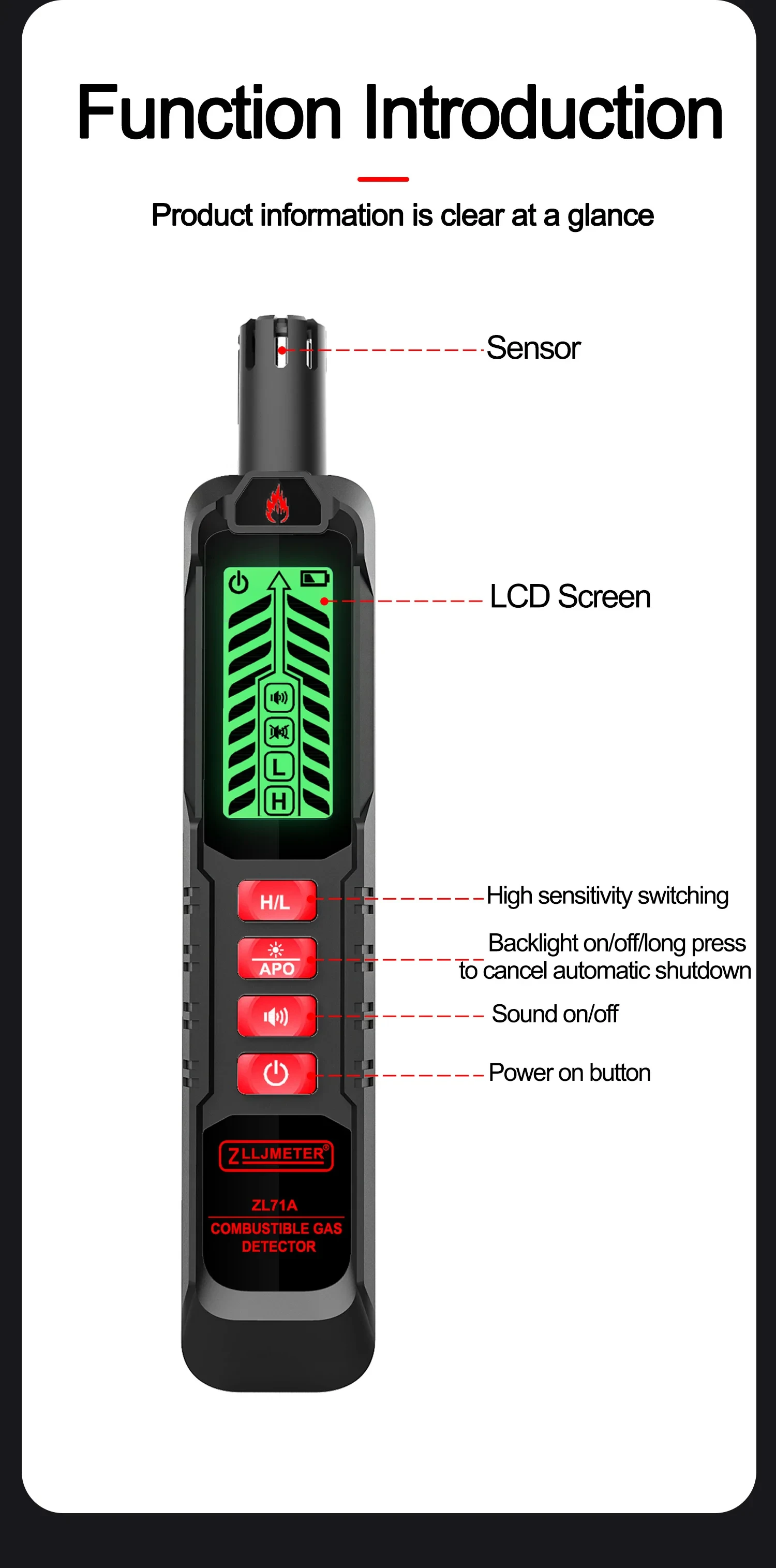 USB rechargeable gas leak detector with built-in battery Detects combustible gases like LPG, methane, propane, and natural gas High-sensitivity sensor for fast and accurate leak detection Sound and light alarm alerts for instant safety warning Quick response time for real-time gas leakage identification Easy one-button operation with fast warm-up Portable pen-style design – lightweight and easy to carry Ideal for home kitchens, gas pipelines, HVAC, and industrial use Helps prevent fire hazards and ensures safety in enclosed areas