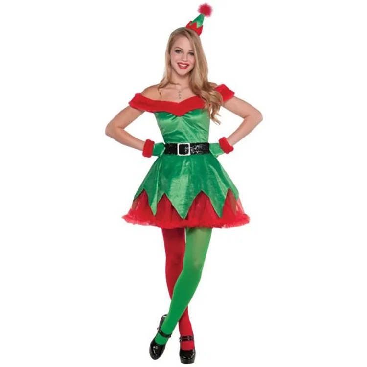 country club attire dress code Red and Green Christmas Plaid Smocked Dress Red / 18-24M