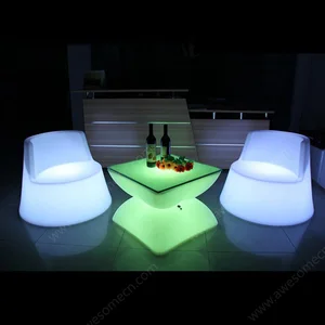 Commercial LED Glowing Furniture for KTV Night Club Party Events Home Outdoor Supermarket LED Lighting Lower Table Bar Tables